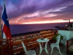 Terraza con Vistas al Mar de la Habitación Familiar Deluxe Hotel Bianca Boutique Reñaca